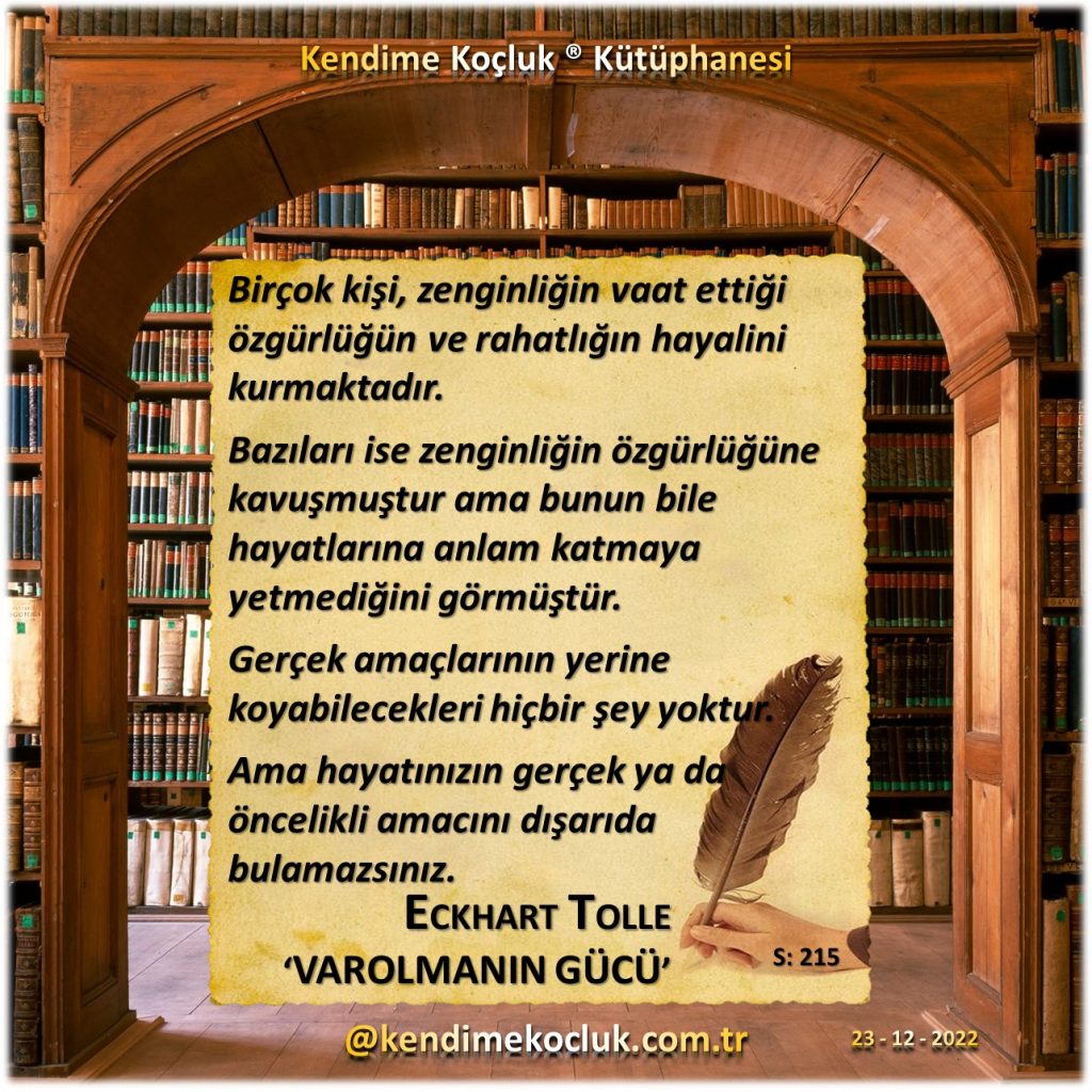 Kendime Koçluk ® Kütüphanesi - Eckhart Tolle - Varolmanın Gücü