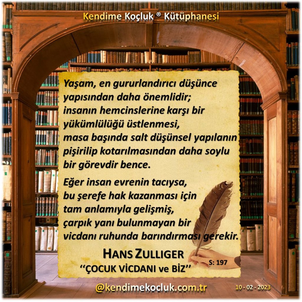 Kendime Koçluk ® Kütüphanesi - Hans Zulliger - Çocuk Vicdanı ve Biz