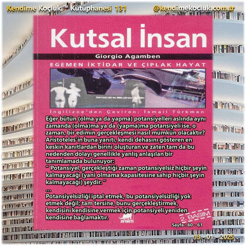 Kendime Koçluk Kütüphanesi 131 Giorgio Agamben Kutsal İnsan