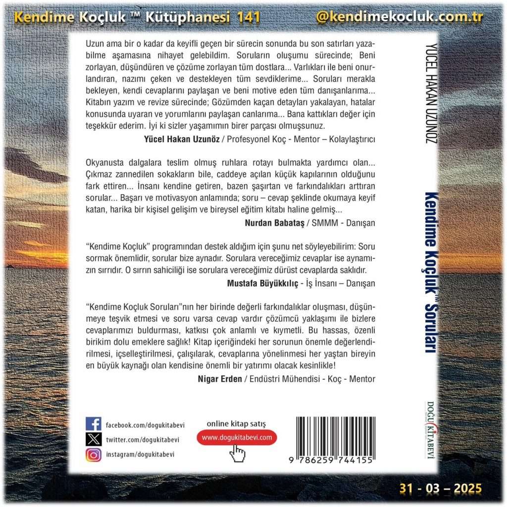 Kendime Koçluk Kütüphanesi 141 - Yücel Hakan Uzunoz - Kendime Koçluk Soruları - 4